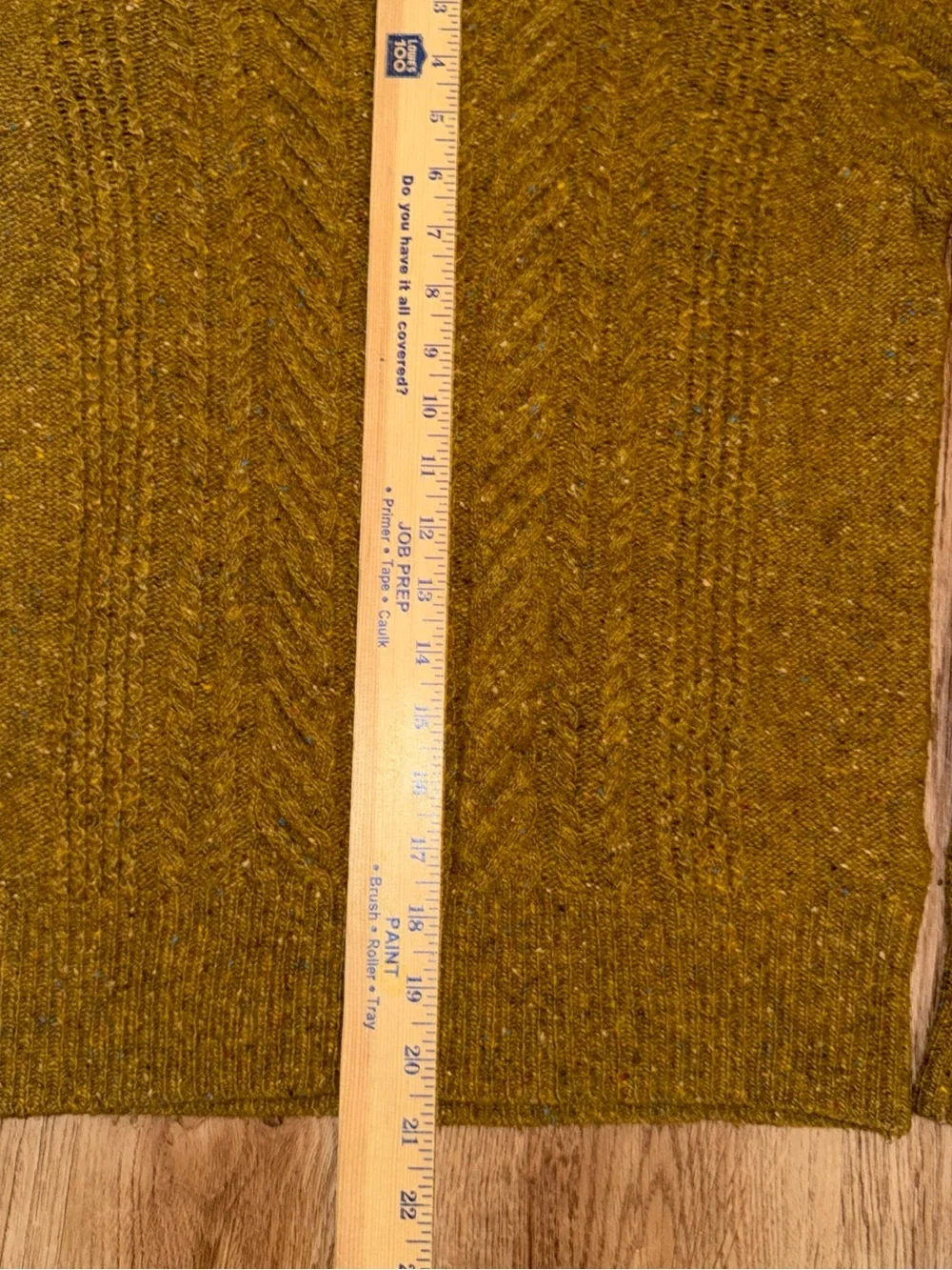 J. CREW Womens Sweater S Lambs Wool Blend Pullover Cable Knit Brown Confetti